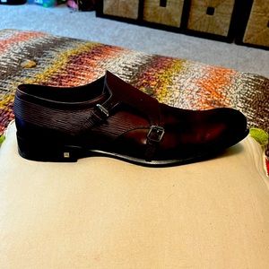 Louis Vuitton maroon/red brown size 11 monk strap shoes